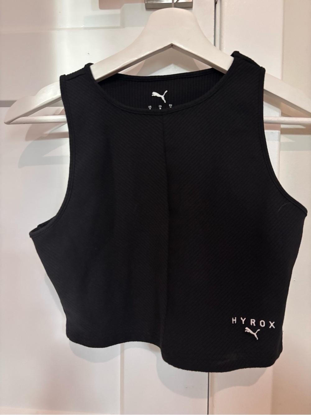 Puma Black HYROX Cropped Tank Top